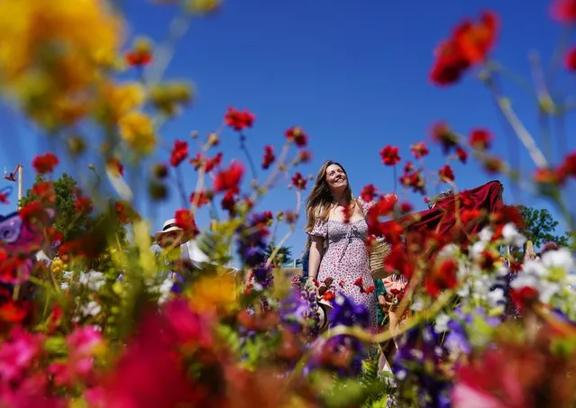 Anna Laribal, from Castleknock, enjoying the displays at the Bloom Festival in Dublin's Phoenix Park, Ireland on Friday, June 2, 2023. (Photo by Brian Lawless/PA Wire Press Association)