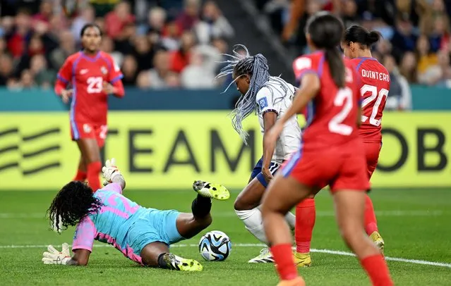 Kadidiatou Diani of France scores her team's second goal during the FIFA Women's World Cup Australia & New Zealand 2023 Group F match between Panama and France at Sydney Football Stadium on August 02, 2023 in Sydney, Australia. (Photo by Jaimi Joy/Reuters)