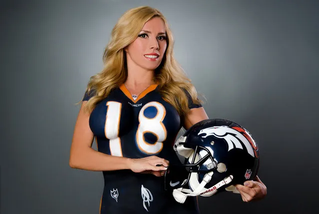 Natasha Kizmet's Body Painting Tribute To Peyton Manning 