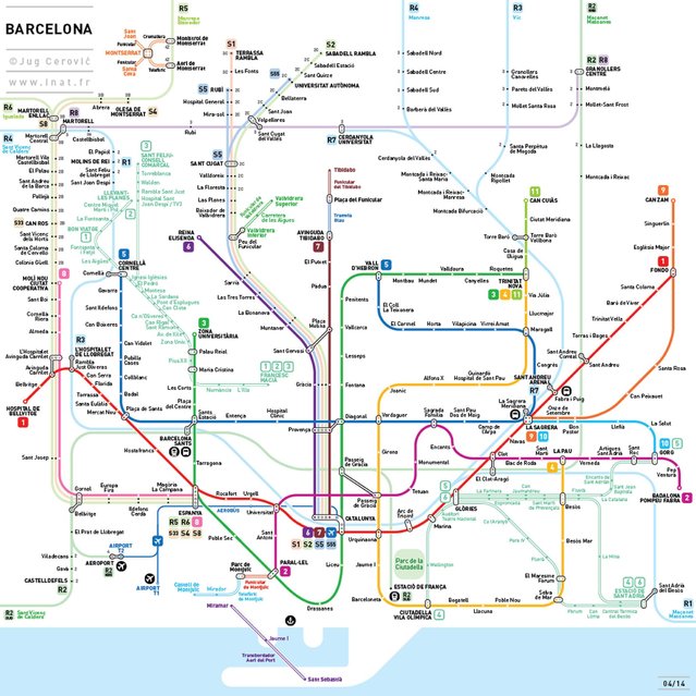 Metro map: Barcelona, Spain. (Photo by Jug Cerovic)