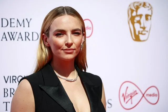 English actress Jodie Comer arrives at the British Academy Television Awards in London, Britain, May 8, 2022. (Photo by Henry Nicholls/Reuters)