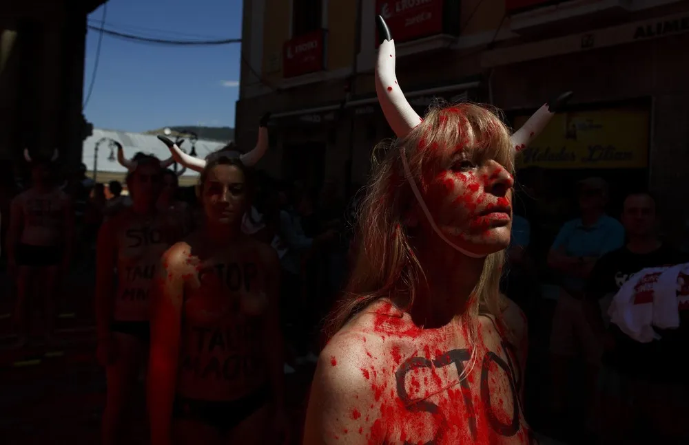 Demonstration against Bullfights ahead of San Fermin