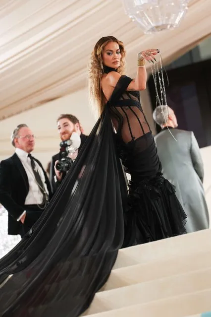 British singer-songwriter Rita Ora at the 2023 Met Gala: Karl Lagerfeld: A Line of Beauty held at the Metropolitan Museum of Art on May 1, 2023 in New York, New York. (Photo by Christopher Polk/WWD via Getty Images)