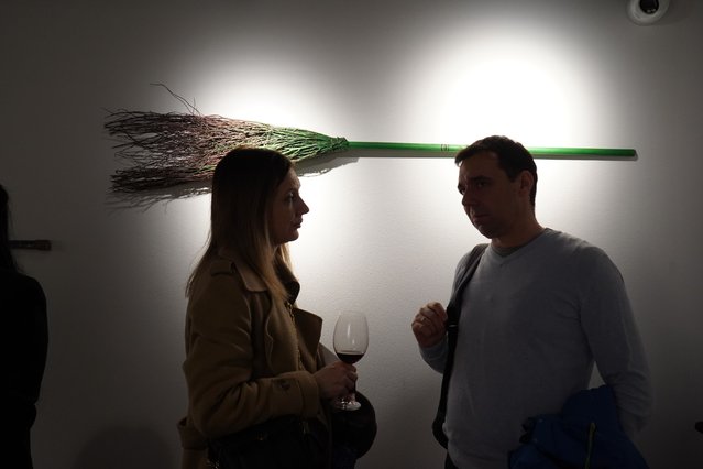 Biljana Cincarevic's exhibition “Energy Cleansing” opened in the lower part of the Kolarac Foundation Gallery in Belgrade on November 27, 2025. (Photo by Jovana Kulasevic/ATAImages)