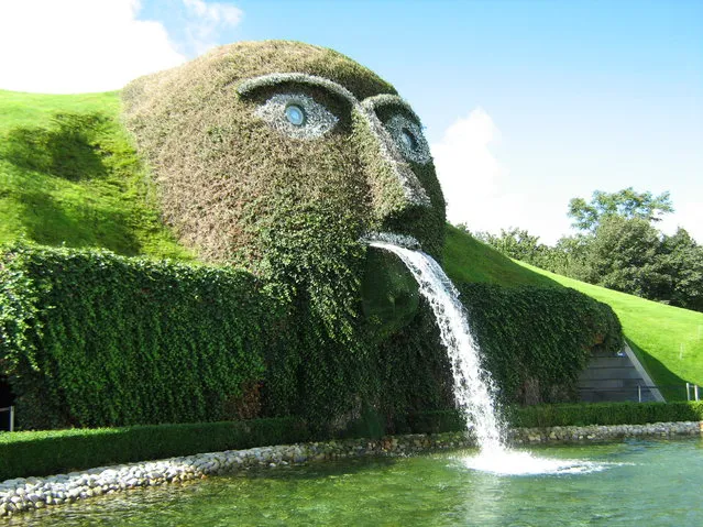 The Swarovski Crystal Head Fountain In Austria