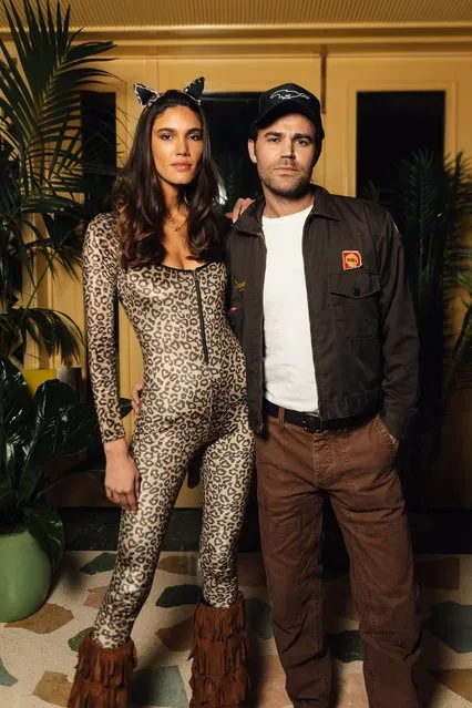 American actor Paul Wesley and girlfriend model Natalie Kuckenburg at the annual Vas Morgan and Michael Braun's Halloween Party on October 28, 2023 in Los Angeles, California. (Photo by Splash News and Pictures)