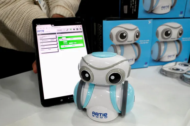 An Artie 3000, a basic coding robot for kids by Educational Insights, is displayed at “CES Unveiled” during the 2019 CES in Las Vegas, Nevada, U.S. January 6, 2019. (Photo by Steve Marcus/Reuters)
