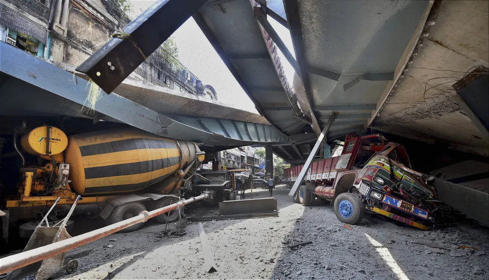 Collapsed Overpass in India