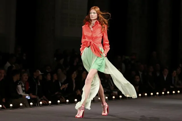 A model presents a creation by French designer Alexis Mabille as part of his Spring/Summer 2016 women's ready-to-wear collection during Fashion Week in Paris, France, September 30, 2015. (Photo by Charles Platiau/Reuters)