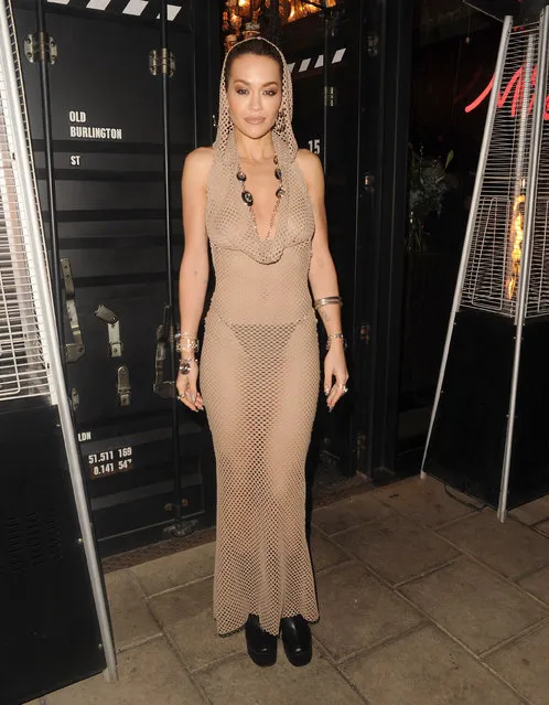 Rita Ora at Miro Mayfair for Vas J Morgans Birthday Party on December 3, 2022. (Photo by Splash News and Pictures)