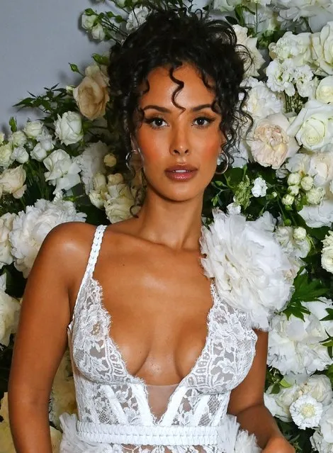 Maya Jama attends a party hosted by British Vogue and Chopard to celebrate the Cannes Film Festival at Hotel Martinez on May 22, 2023 in Cannes, France. (Photo by Dave Benett/Getty Images for Conde Nast)