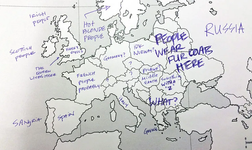 Americans Try to Place European Countries on a Map Part 1