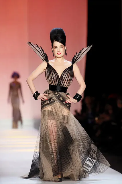 A model wears a creation for Jean-Paul Gaultier's Spring/Summer 2019 Haute Couture fashion collection presented in Paris, Wednesday January 23, 2019. (Photo by Francois Mori/AP Photo)