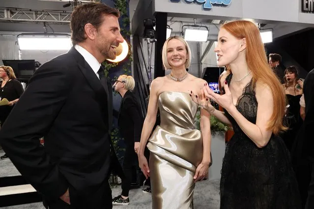 Actors Jessica Chastain, Carey Mulligan and Bradley Cooper attend the 30th Screen Actors Guild Awards, in Los Angeles, California, U.S., February 24, 2024. (Photo by Mario Anzuoni/Reuters)