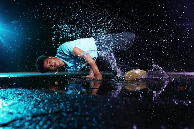 Australian Olympic breaking athlete Jeff “B-Boy J Attack” Dunne poses during a portrait session at on April 22, 2024 in Gold Coast, Australia. (Photo by Chris Hyde/Getty Images) (Photo by Chris Hyde/Getty Images)