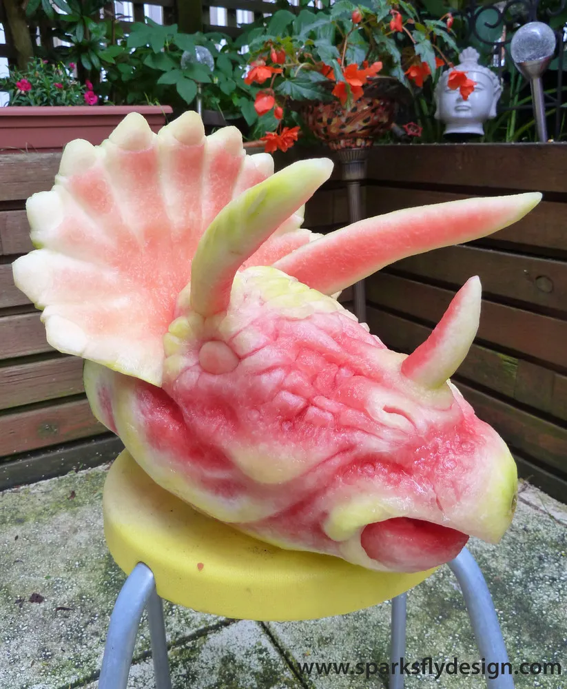 Watermelon Carvings by Clive Cooper