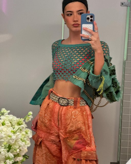 American media personality Charli D’Amelio gets ready for her Broadway debut in “&Juliet” in NYC in the last decade of October 2024. (Photo by charlidamelio/Instagram)