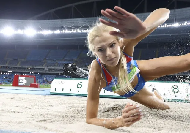 2016 Rio Olympics, Athletics, Preliminary, Women's Long Jump Qualifying Round, Groups, Olympic Stadium, Rio de Janeiro, Brazil on August 16, 2016. Darya Klishina (RUS) of Russia competes. (Photo by Phil Noble/Reuters)