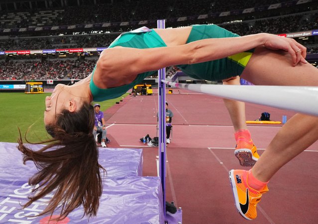 Australia's Nicola Olyslagers in action during the Women's High Jump Final on day nine of the World Athletics Championships Tokyo 2025 at National Stadium on September 21, 2025 in Tokyo, Japan. (Photo by Paweł Kopczyński/Getty Images)