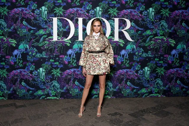 English model and actress Cara Delevingne attends the Christian Dior Womenswear Fall 2023 show at the Gateway of India monument on March 30, 2023 in Mumbai, India. (Photo by Pascal Le Segretain/Getty Images for Christian Dior)