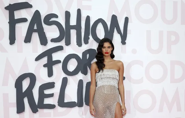 Sara Sampaio poses for photographers upon arrival at the Fashion For Relief 2018 event during the 71st international film festival, Cannes, southern France, Sunday, May 13, 2018. (Photo by Eric Gaillard/Reuters)