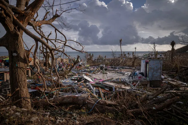 View of the destruction on November 23, 2020 at La Montaña sector in Providencia Island, Colombia. The islands of San Andres, Providencia and Santa Catalina were hit by Hurricane Iota in the early hours of Monday 16th as a category 5 storm, the strongest to affect the country since records are kept. The islands' economy depends on the tourism industry which has been suffering due to coronavirus restrictions since March. According to official sources, 98% of the Providencia Island infrastructure was destroyed by Iota's winds. President Duque contacted the US government for humanitarian help and assistance in hurricane crisis management during his visit to Providencia and San Andres island in the past week. (Photo by Diego Cuevas/Getty Images)