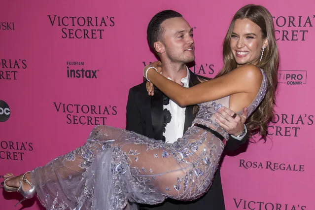 Alex DeLeon and Josephine Skriver attend the 2018 Victoria's Secret Fashion Show after-party at Pier 94 on Thursday, November 8, 2018, in New York. (Photo Charles Sykes/Invision/AP Photo)