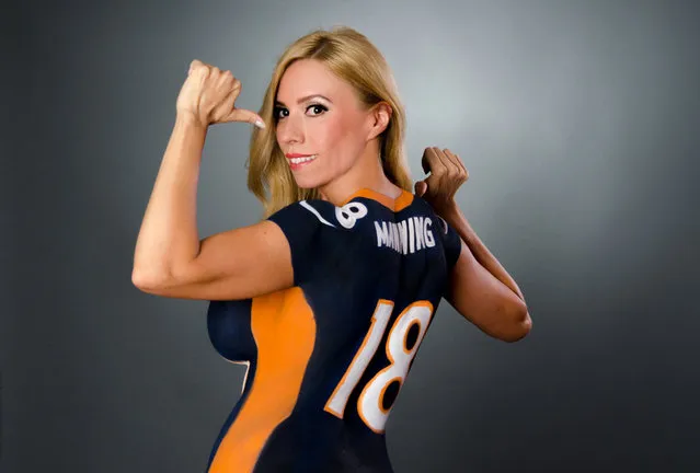 Natasha Kizmet's Body Painting Tribute To Peyton Manning 