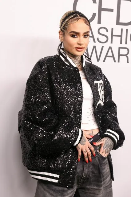 Singer-songwriter Kehlani poses on the carpet at the 2021 CFDA Awards in New York, U.S., November 10, 2021. (Photo by Caitlin Ochs/Reuters)