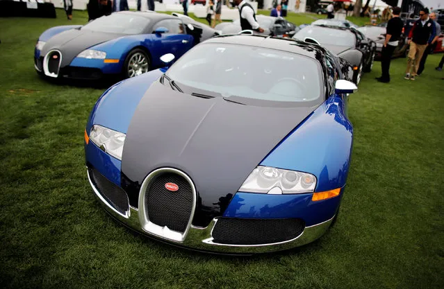 Bugatti supercars are displayed during The Quail, A Motorsports Gathering, in Carmel, California, U.S. August 19, 2016. (Photo by Michael Fiala/Reuters/Courtesy of The Revs Institute)
