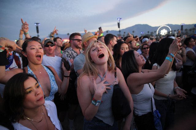 People watch as Charli XCX performs at the Coachella Valley Music and Arts Festival in Indio, California, U.S., April 12, 2025. (Photo by Daniel Cole/Reuters)