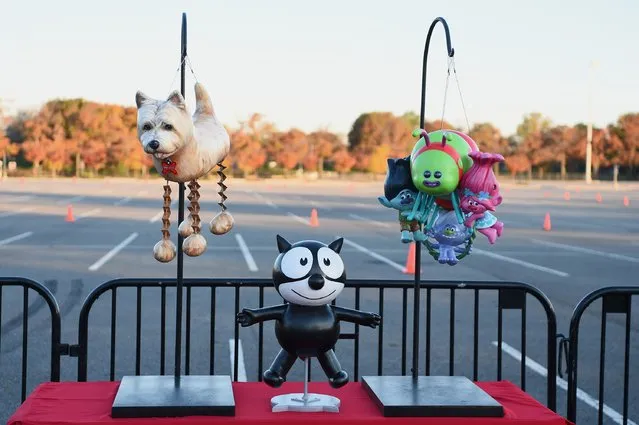 New balloon models on display at Macy's Balloonfest in preparation for the 90th Anniversary Macy's Thanksgiving Day Parade at Citi Field on November 5, 2016 in New York City. (Photo by Dave Kotinsky/Getty Images for Macy's Parade)