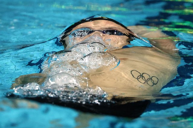 South Korea’s Se-Bom Lee competes in the men’s 200m individual medley heats during the Australian Swimming Trials at the Brisbane Aquatic Centre on June 13, 2024. (Photo by David Gray/AFP Photo)