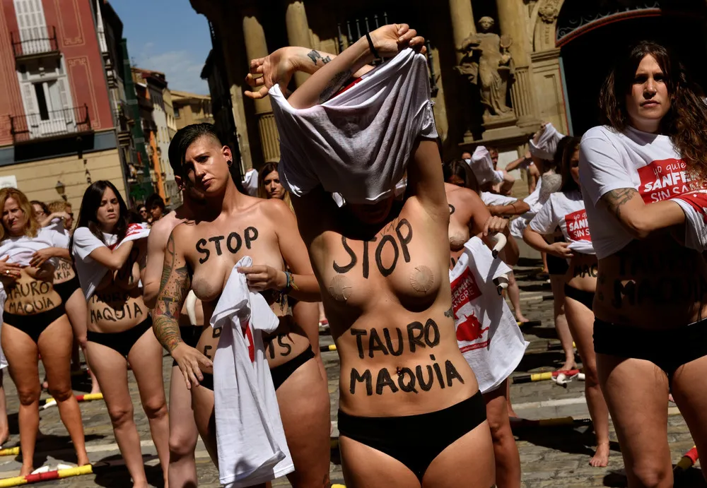 Demonstration against Bullfights ahead of San Fermin