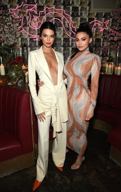 (L-R) Model Kendall Jenner and Founder, Kylie Cosmetics Kylie Jenner attend an intimate dinner hosted by The Business of Fashion to celebrate its latest special print edition “The Age of Influence” at Peachy's/Chinese Tuxedo on May 8, 2018 in New York City. (Photo by Dimitrios Kambouris/Getty Images for The Business of Fashion)