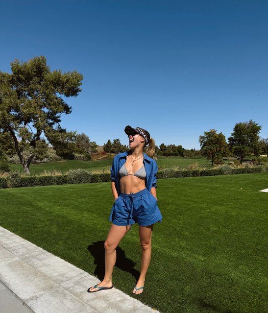 American media personality and model Sofia Richie Grainge shows off her toned figure while soaking up some sun on Easter on April 20, 2025. (Photo by sofiagrainge/Instagram)