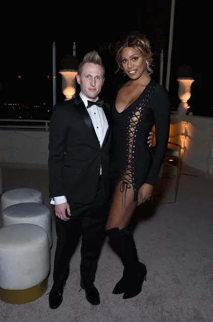 Kyle Draper and Laverne Cox attends Netflix 2019 SAG Awards after party at Sunset Tower Hotel on January 27, 2019 in West Hollywood, California. (Photo by Presley Ann/Getty Images for Netflix)
