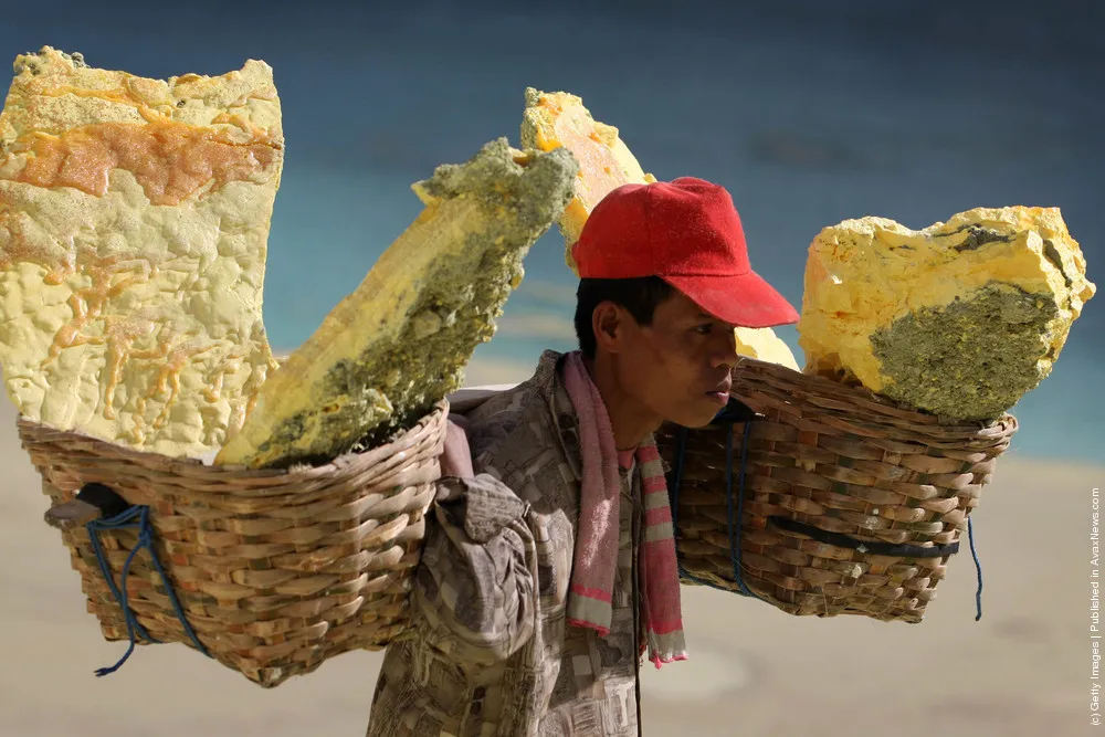 Sulphur Mining At Indonesia's Ijen Crater