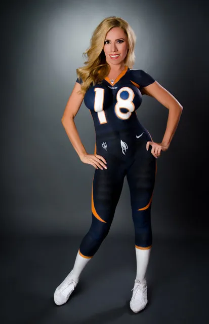 Natasha Kizmet's Body Painting Tribute To Peyton Manning 