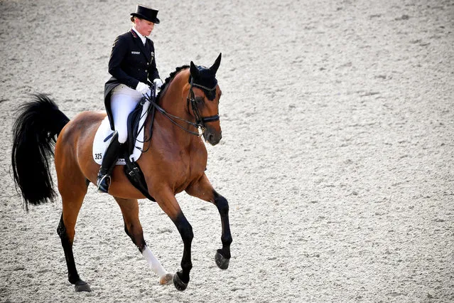 Isabell Werth of Germany on Emilio 107 competes in the Grand Prix CDI4 dressage event at the CHIO in Aachen, Germany, 17 July 2019. (Photo by Sascha Steinbach/EPA/EFE)