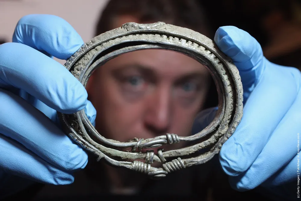 Artifacts From The Silverdale Viking Hoard Are Put On Display At The British Museum