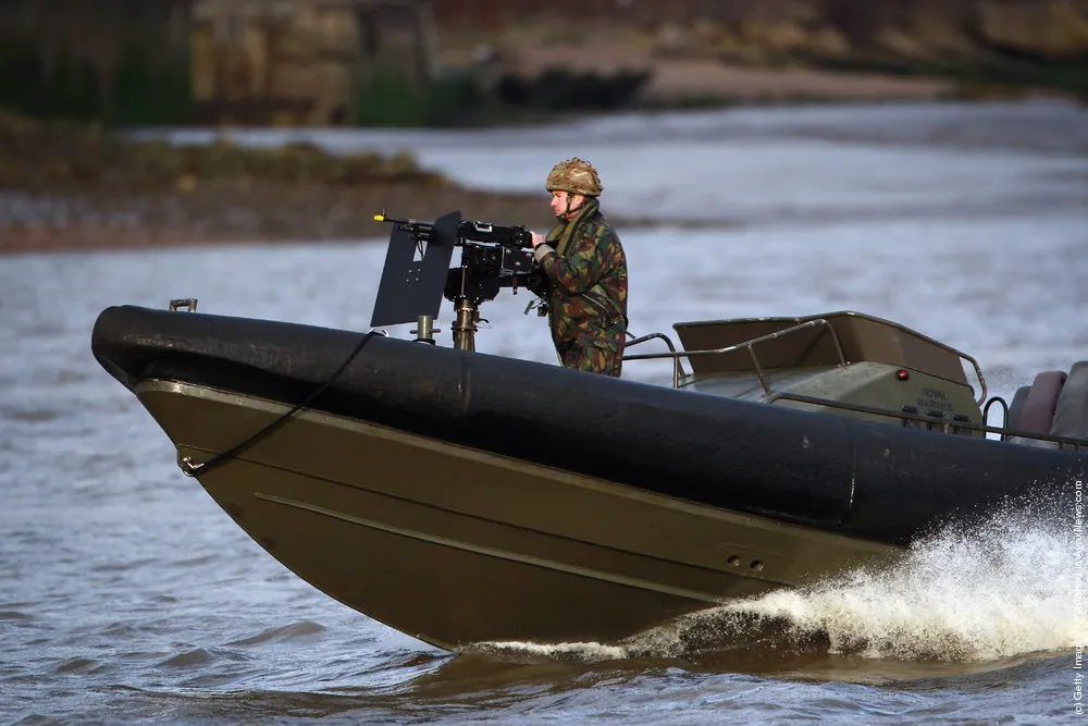 The Metropolitan Police And The Royal Marines Conduct Security Training On The River Thames
