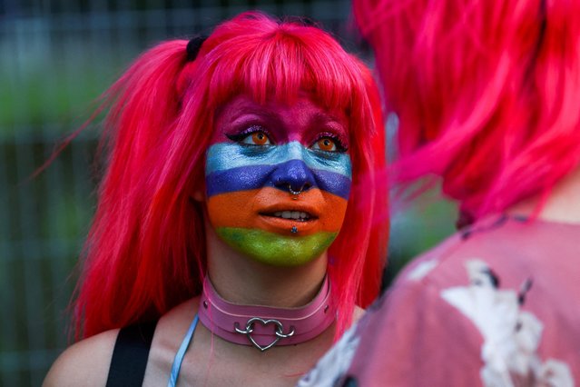 People take part in an annual LGBTQ Pride parade in Jerusalem on June 1, 2023. (Photo by Ronen Zvulun/Reuters)