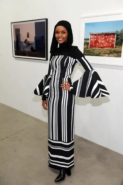 Halima Aden attends Art + Commerce: The Exhibition opening at Skylight Modern on September 8, 2017 in New York City. (Photo by Craig Barritt/Getty Images for IMG Fashion)