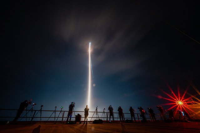 The Vulcan Centaur rocket lifts off at Cape Canaveral in Florida, US on January 8, 2024, on its debut voyage carrying Astrobotic’s Peregrine lunar lander. (Photo by Chandan Khanna/AFP Photo)