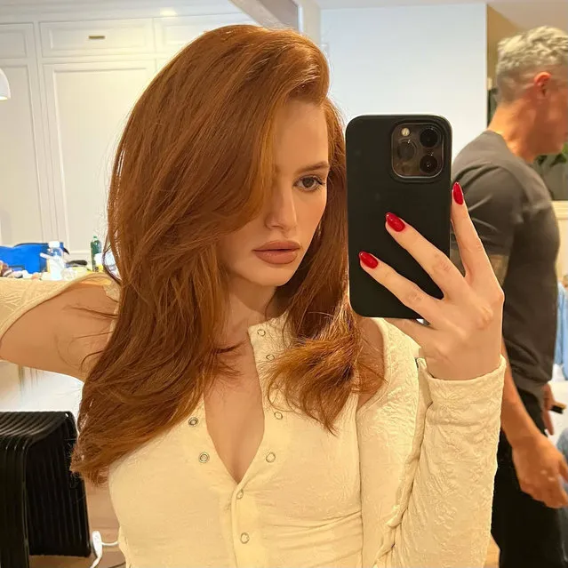 American actress and YouTuber Madelaine Petsch early November 2022 announces a new vegan haircare partnership. (Photo by madelame/Instagram)