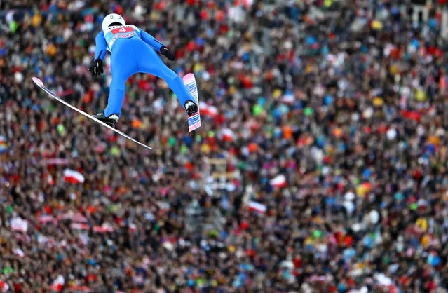 Piotr Zyla, of Poland, competes in the Four Hills ski-jumping tournament on January 1, 2023 in Garmisch-Partenkirchen, Germany, which will end on January 6. (Photo by Lisi Niesner/Reuters)