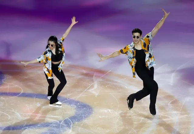 Wang Shiyue and Liu Xinyu of China perform in the gala exhibition on day three of the ISU Grand Prix of Figure Skating Cup of China at Huaxi Sports Center on November 8, 2020 in Chongqing, China. (Photo by Carlos Garcia Rawlins/Reuters)