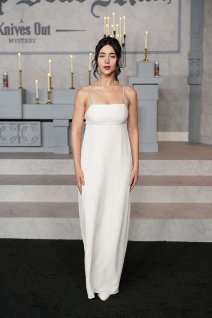 American actress Caylee Cowan at Netflix's “Wake Up Dead Man: A Knives Out Mystery” premiere held at the Academy Museum of Motion Pictures on November 17, 2025 in Los Angeles, California. (Photo by JC Olivera/Variety via Getty Images)