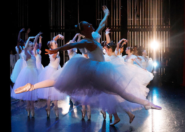 Dancers perform on stage at the Joffrey Ballet School performance of The Nutcracker at the LaGuardia Performing Arts Center on Sunday, December 14, 2025 in New York City. (Photo by John Angelillo/UPI/Rex Features/Shutterstock)
